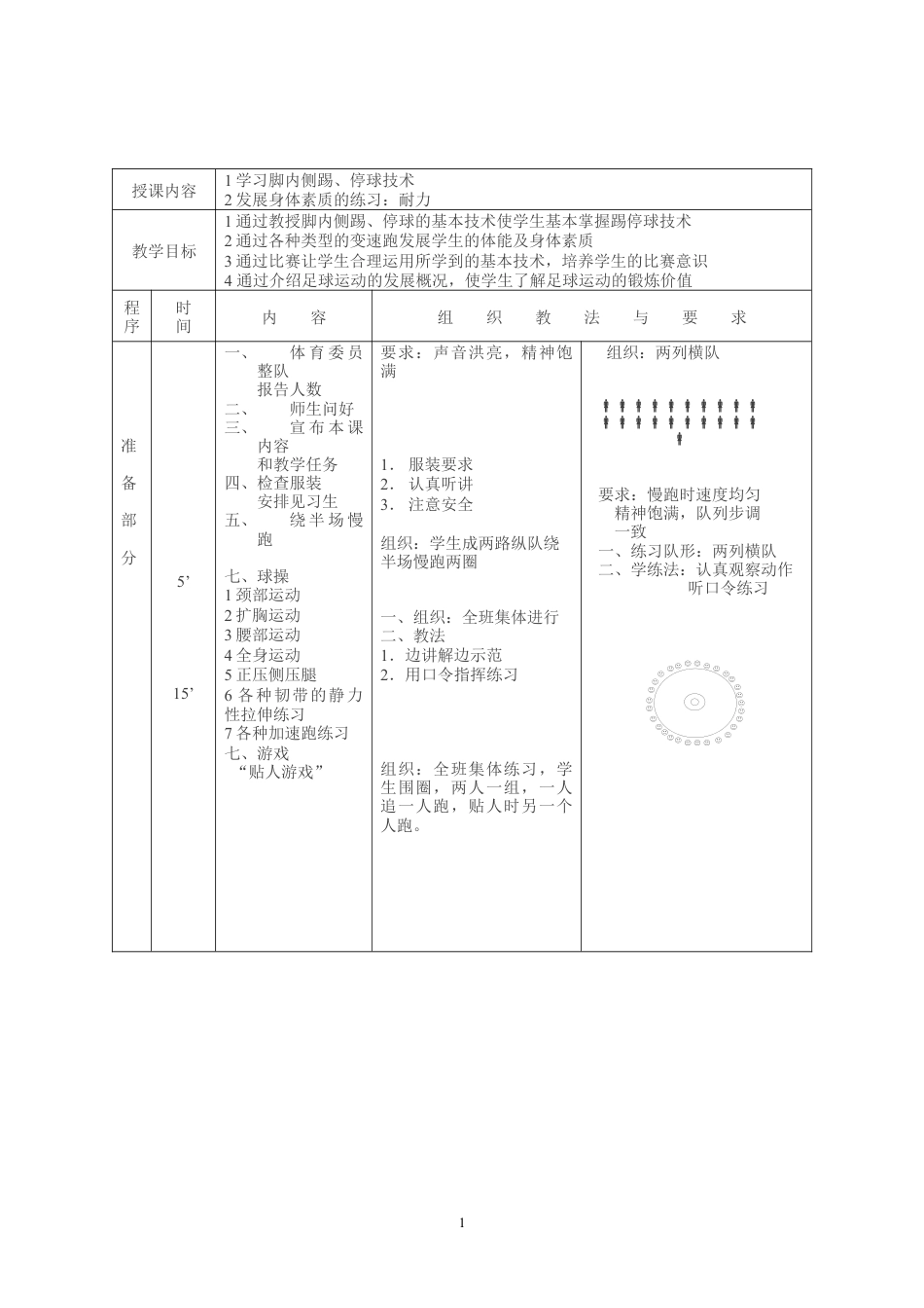 足球课教案全集通用（课时教案）.docx_第1页