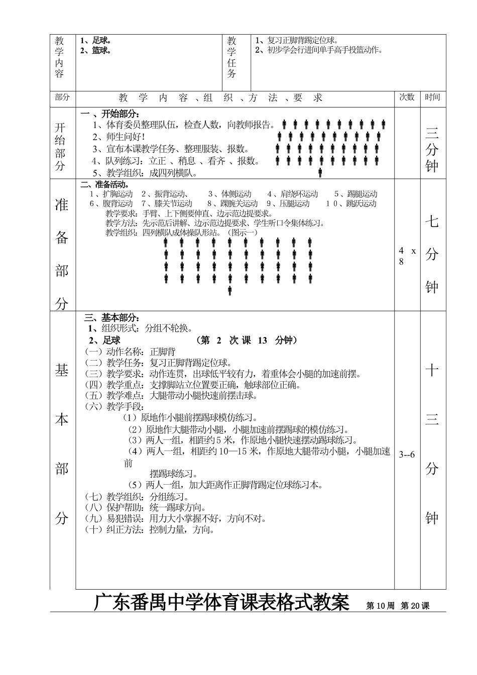 足球篮球1—6课表格式教案.docx_第3页