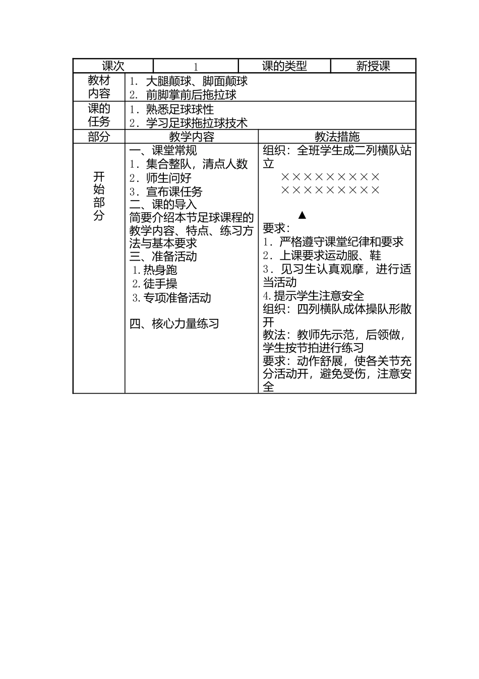 足球社团活动课时教案（大学）.docx_第2页