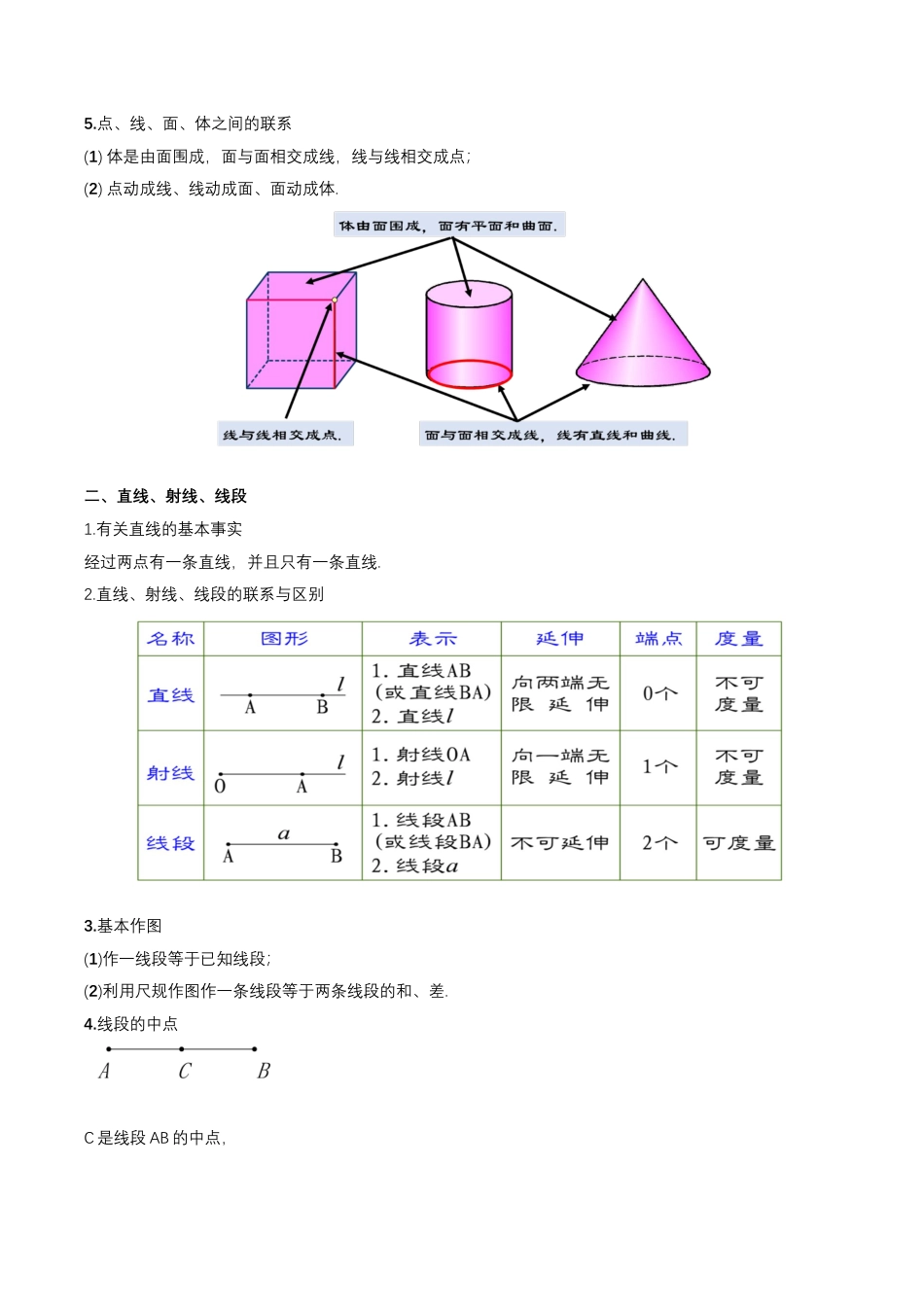 数学人教版七年级上册-第4章 几何图形初步 知识清单（解析版）.docx_第3页