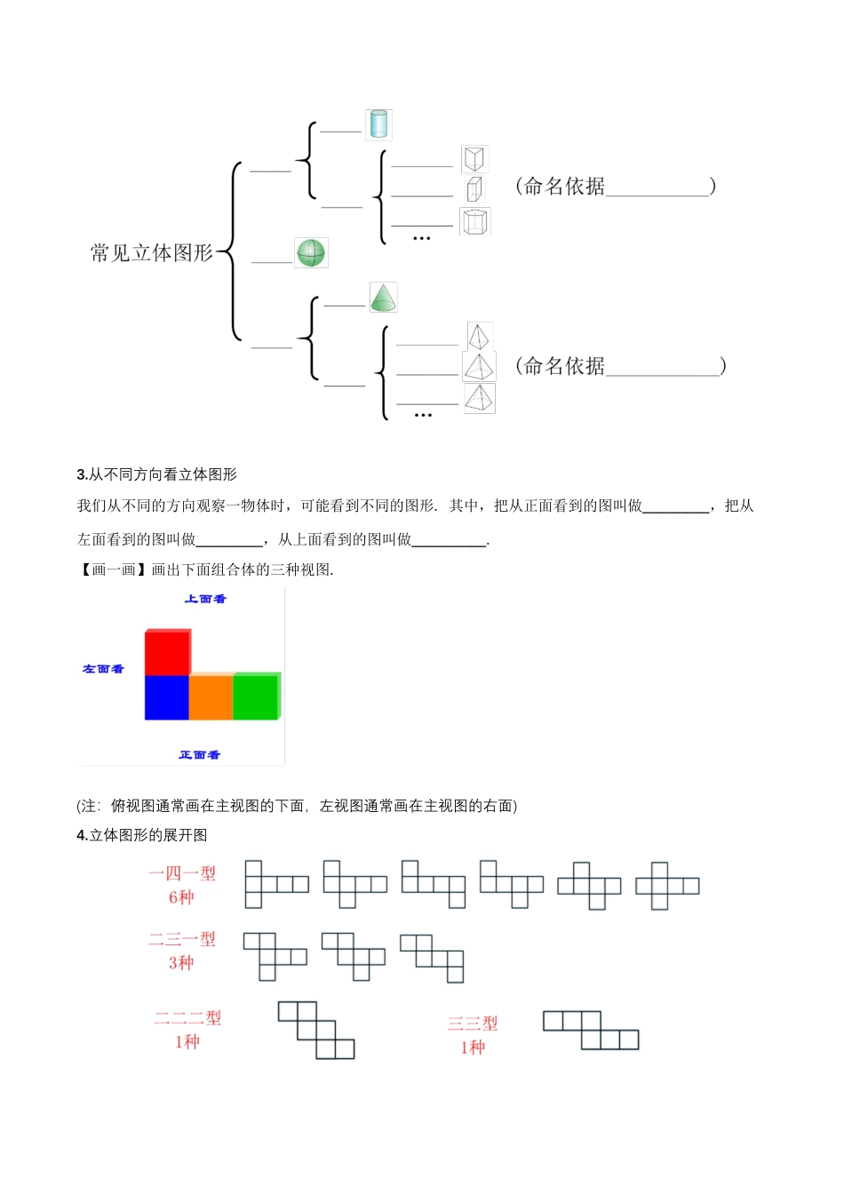 数学人教版七年级上册-第4章 几何图形初步 知识清单（原卷版）.docx_第2页