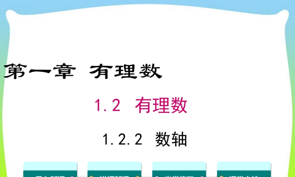 人教版七年级上册教学课件-1.2.2 数轴.ppt
