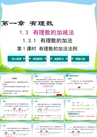 人教版七年级上册教学课件-1.3.1 第1课时 有理数的加法法则.ppt