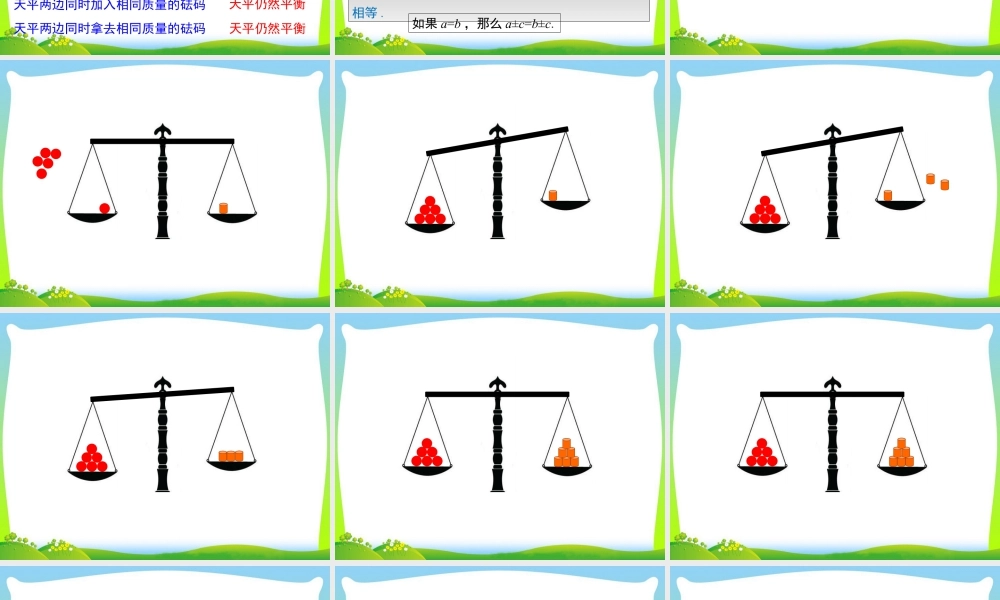 人教版七年级上册教学课件-3.1.2 等式的性质.ppt
