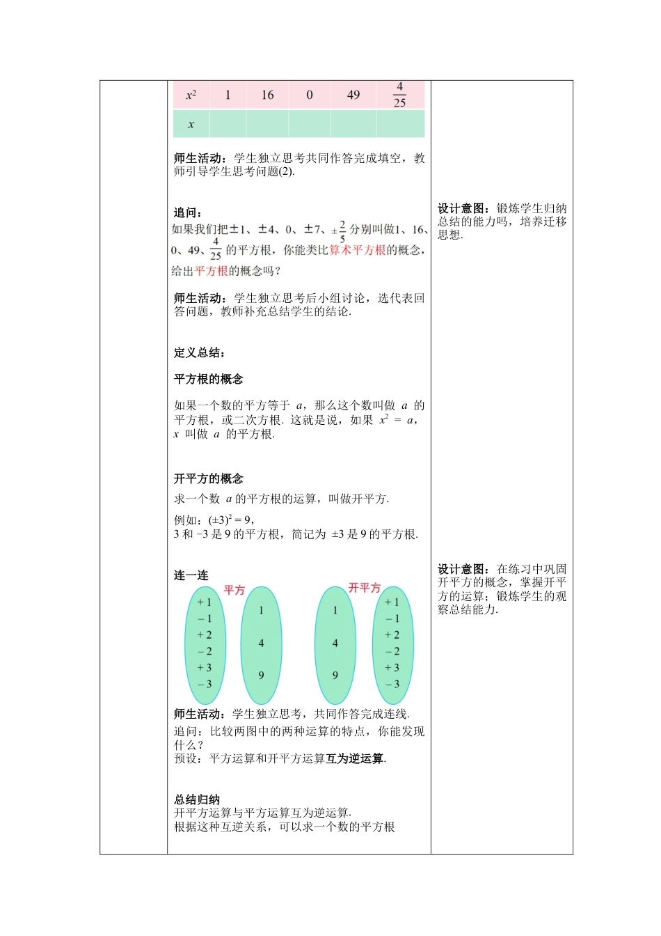 初中数学七年级下册-6.1 第3课时 平方根 教案 (2).docx_第2页