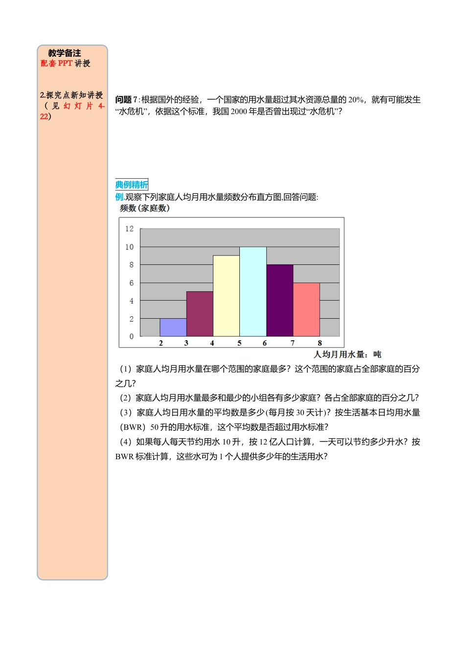 初中数学七年级下册-导学案-10.3 课题学习  从数据谈节水.docx_第3页