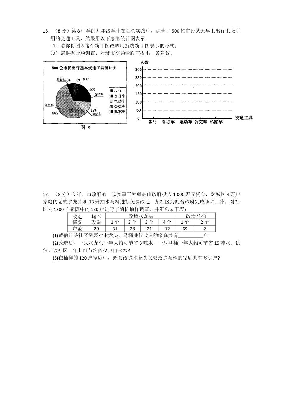 初中数学七年级下册-数据收集、整理与描述练习题(含答案).docx_第3页