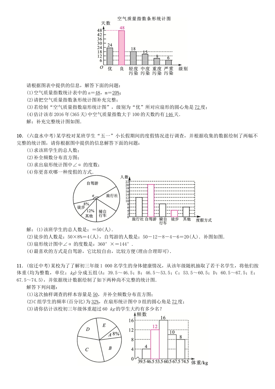 七年级数学下册章末复习六数据的收集整理与描述习题.docx_第3页