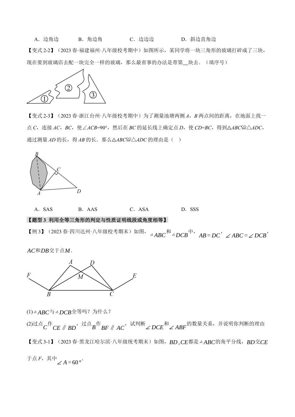 数学八年级上册-专题12.6 全等三角形章末八大题型总结（培优篇）（人教版）（学生版）.docx_第3页