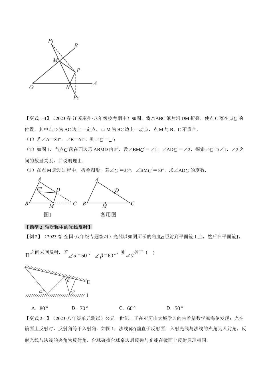 数学八年级上册-专题13.9 轴对称章末十大题型总结（培优篇）（人教版）（学生版）.docx_第2页