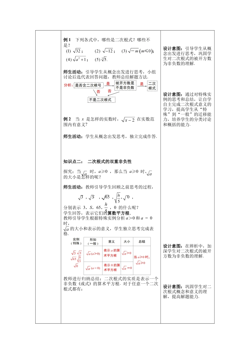 人教版初中数学八下-16.1 第1课时  二次根式的概念--教案.docx_第3页