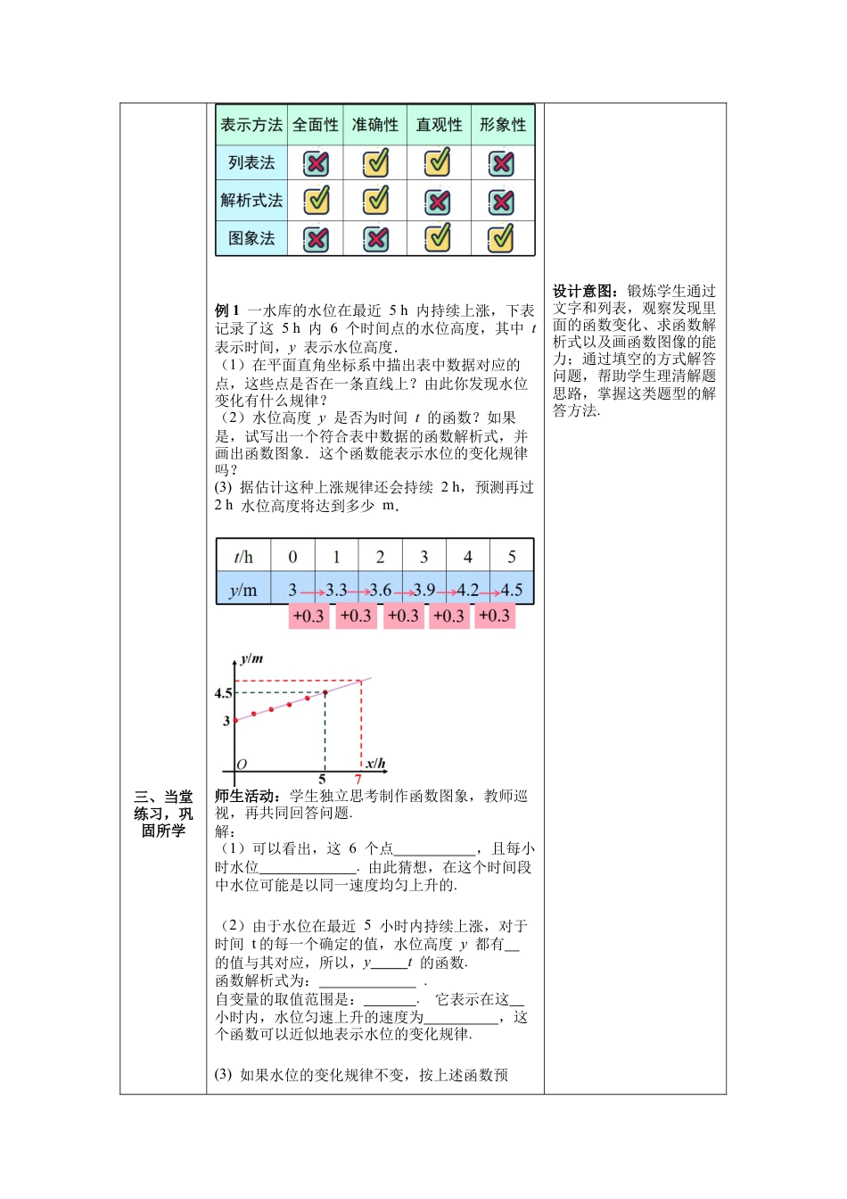 人教版初中数学八下-19.1.2 第2课时  函数的表示方法 --教案.docx_第3页