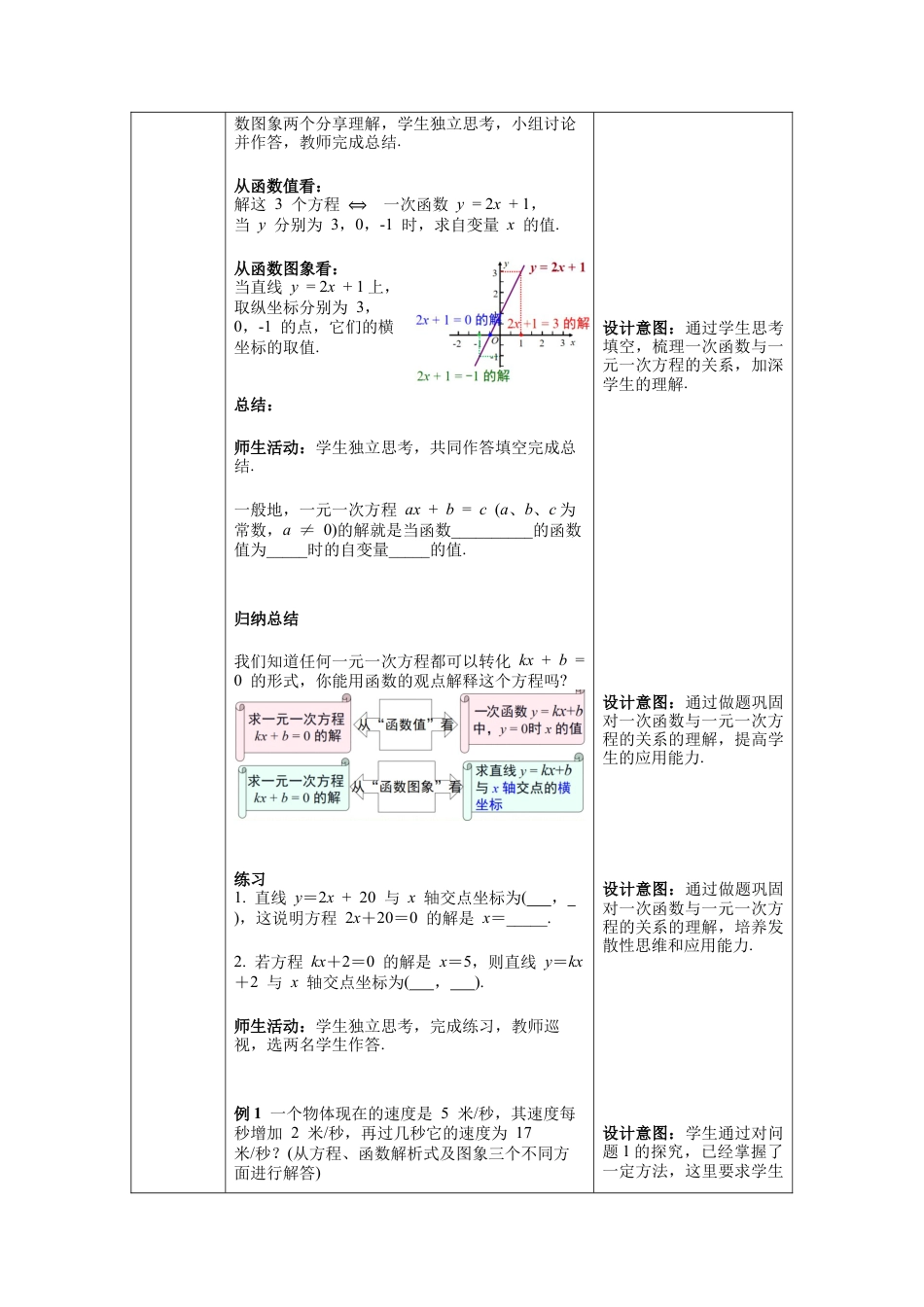 人教版初中数学八下-19.2.3一次函数与方程、不等式 -- 教案.docx_第2页