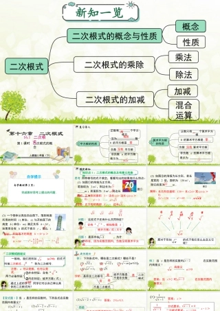 人教版初中数学八下-同步课件-16.1 第1课时 二次根式的概念.pptx