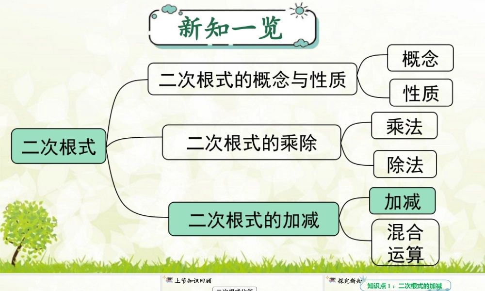 人教版初中数学八下-同步课件-16.3 第1课时 二次根式的加减.pptx