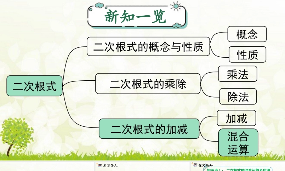 人教版初中数学八下-同步课件-16.3 第2课时 二次根式的混合运算.pptx