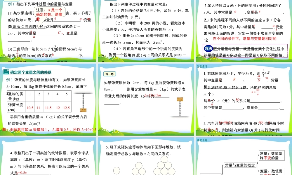 人教版初中数学八下-同步课件-19.1.1 第1课时 常量与变量.ppt