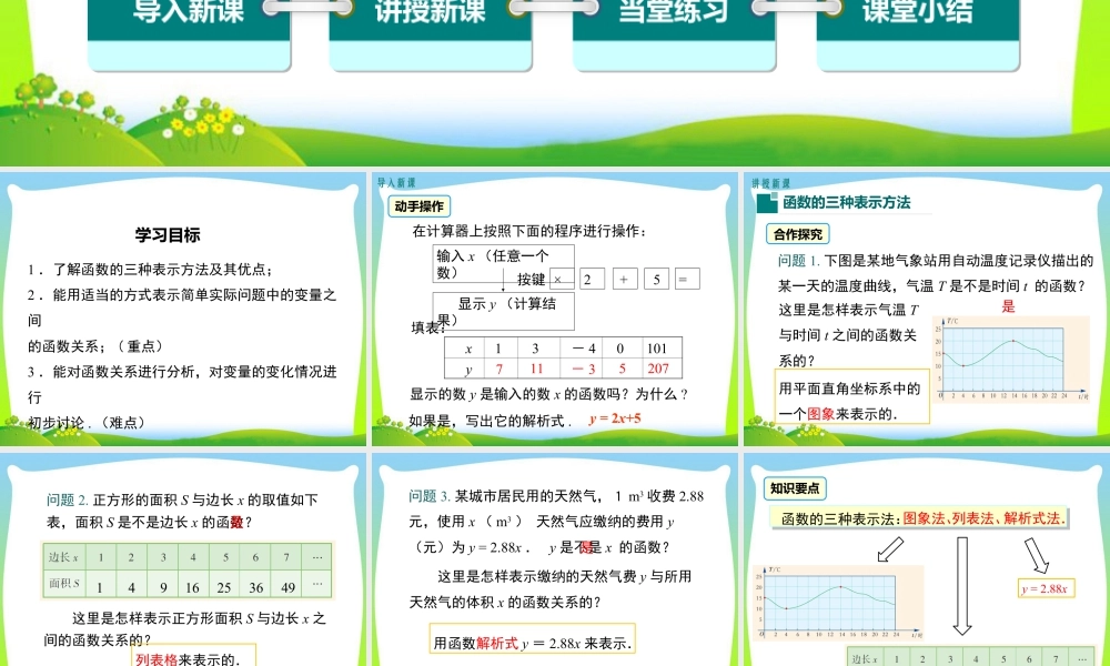 人教版初中数学八下-同步课件-19.1.2 第2课时 函数的表示法.ppt