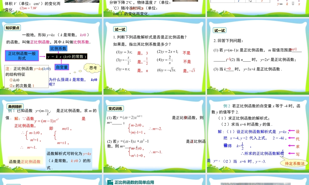 人教版初中数学八下-同步课件-19.2.1 第1课时 正比例函数的概念.ppt