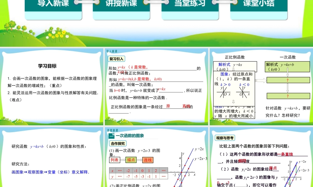 人教版初中数学八下-同步课件-19.2.2 第2课时 一次函数的图象与性质.ppt