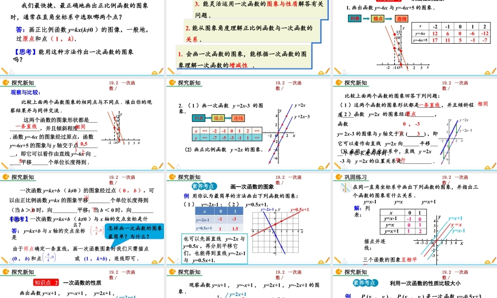 人教版初中数学八下-同步课件-19.2.2 一次函数（第2课时）.pptx
