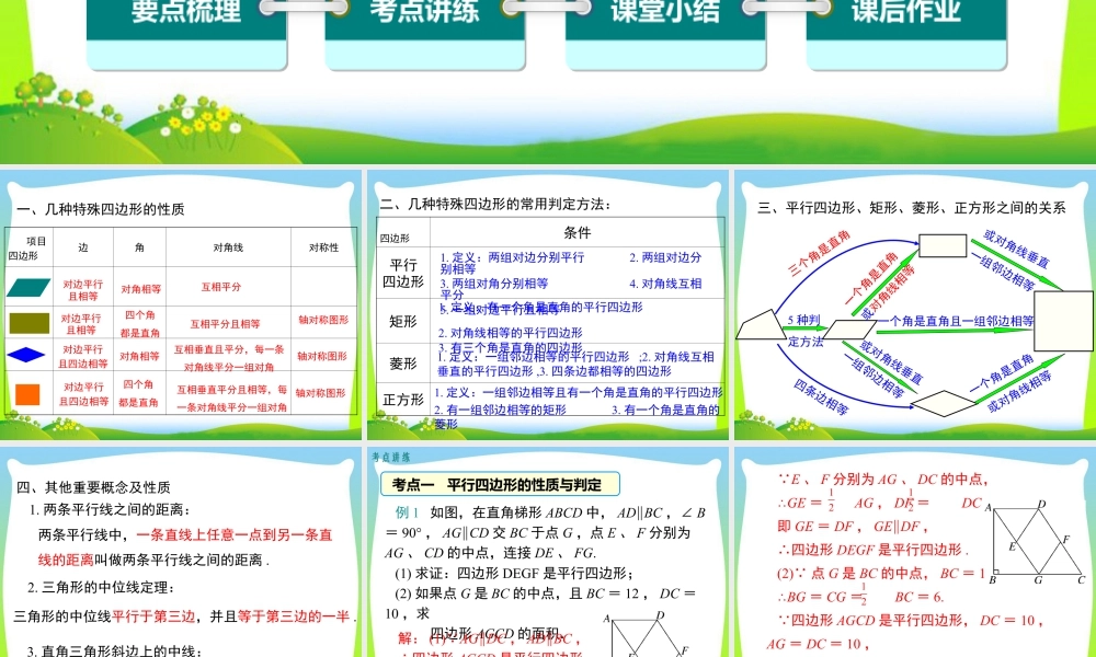人教版初中数学八下-同步课件-第十八章 小结与复习.ppt