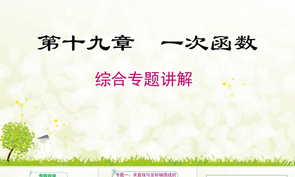 人教版初中数学八下-同步课件-第十九章《一次函数》专题课件.pptx