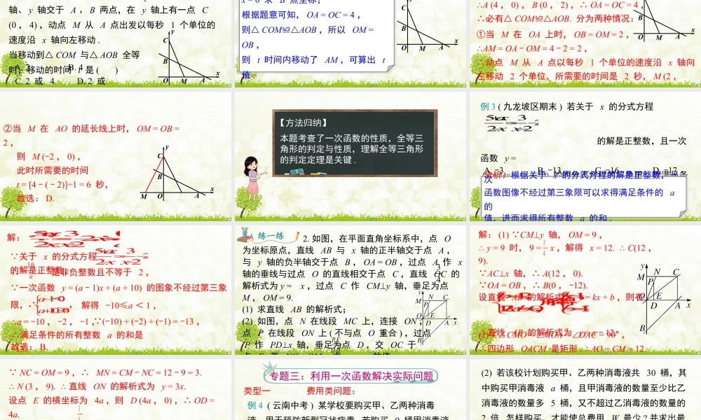 人教版初中数学八下-同步课件-第十九章《一次函数》专题课件.pptx