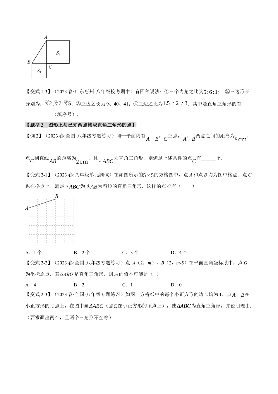 初中数学八年级下-专题复习-17.2 勾股定理的逆定理【八大题型】（举一反三）（人教版）（原卷版）.docx_第2页