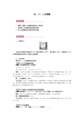初中数学九年级上册-22.1.1  二次函数1.doc