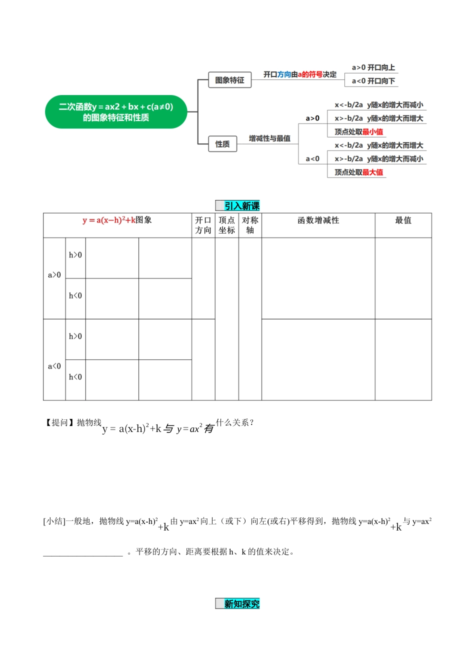 九年级上册数学-导学案-22.1.4 二次函数y=ax^2+bx+c的图象和性质(第1课时)（导学案）-（人教版）.docx_第2页