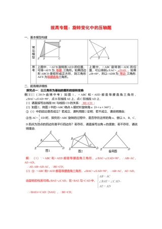 人教数学九年级上册-专题练习-11.旋转变化中的压轴题.doc