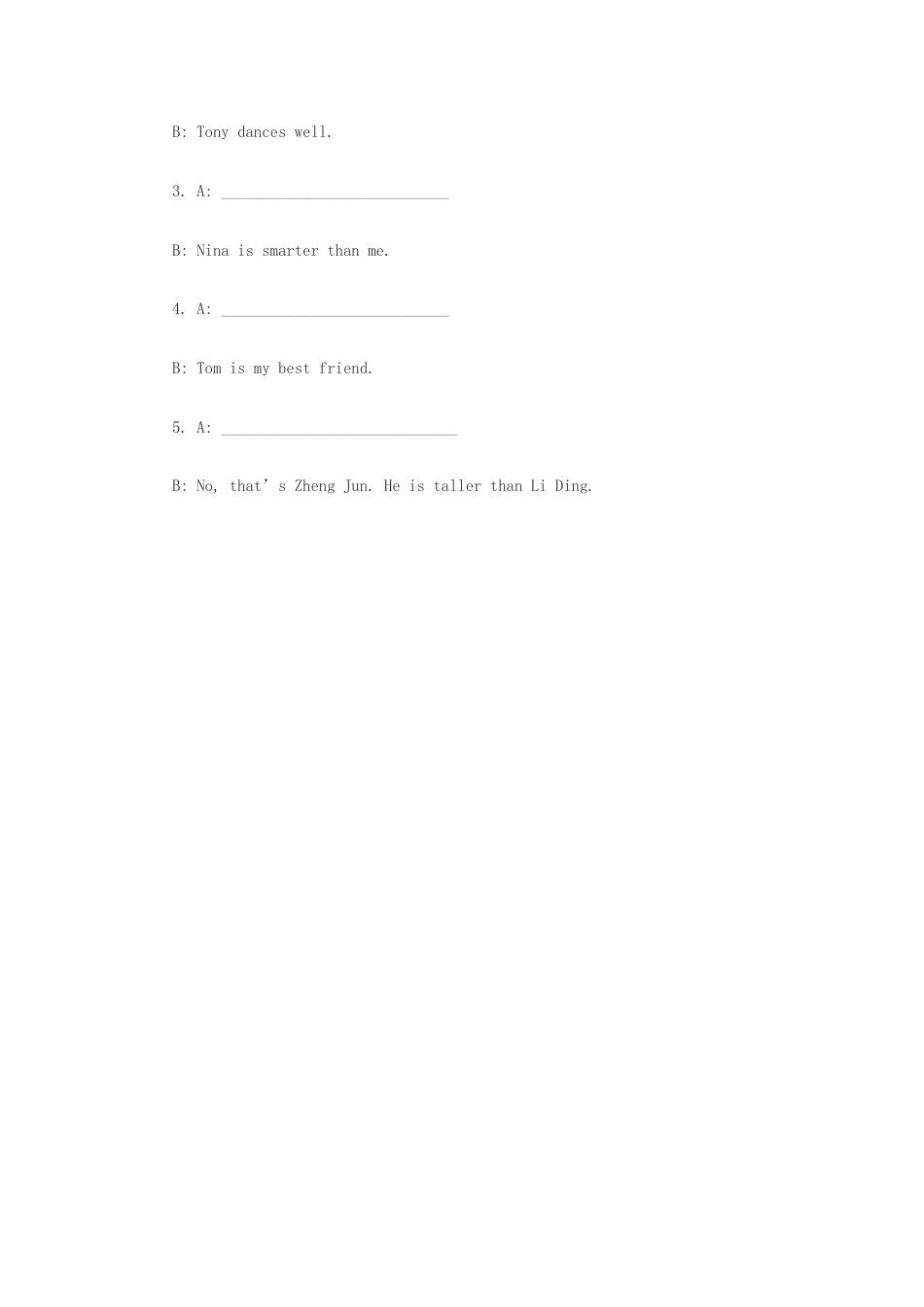 （人教新起点）五年级英语上册 练习题（2）（无答案）.doc_第2页