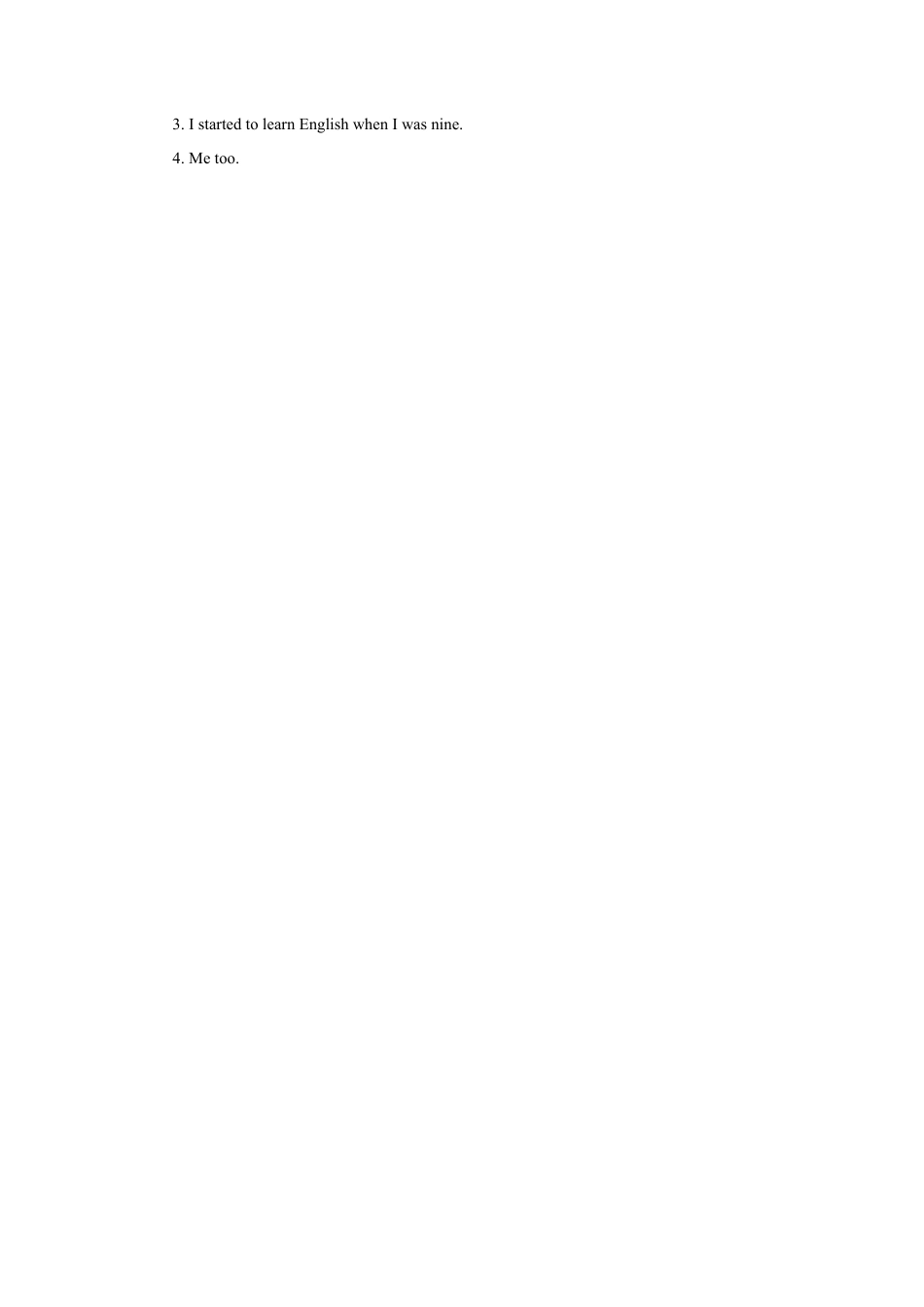 (人教新起点) 五年级英语下册 Unit 6 Growing Up Lesson 1 同步练习 3.doc_第3页