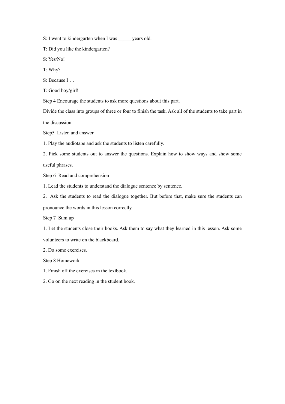 (人教新起点) 五年级英语下册 Unit 6 Growing Up Lesson 2 教学设计 3.doc_第2页