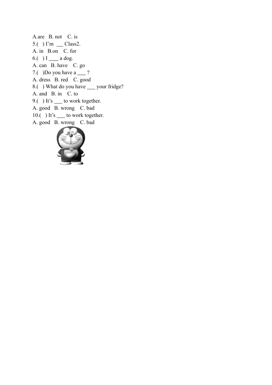 （人教新起点）三年级英语上册基础检测题.doc_第3页