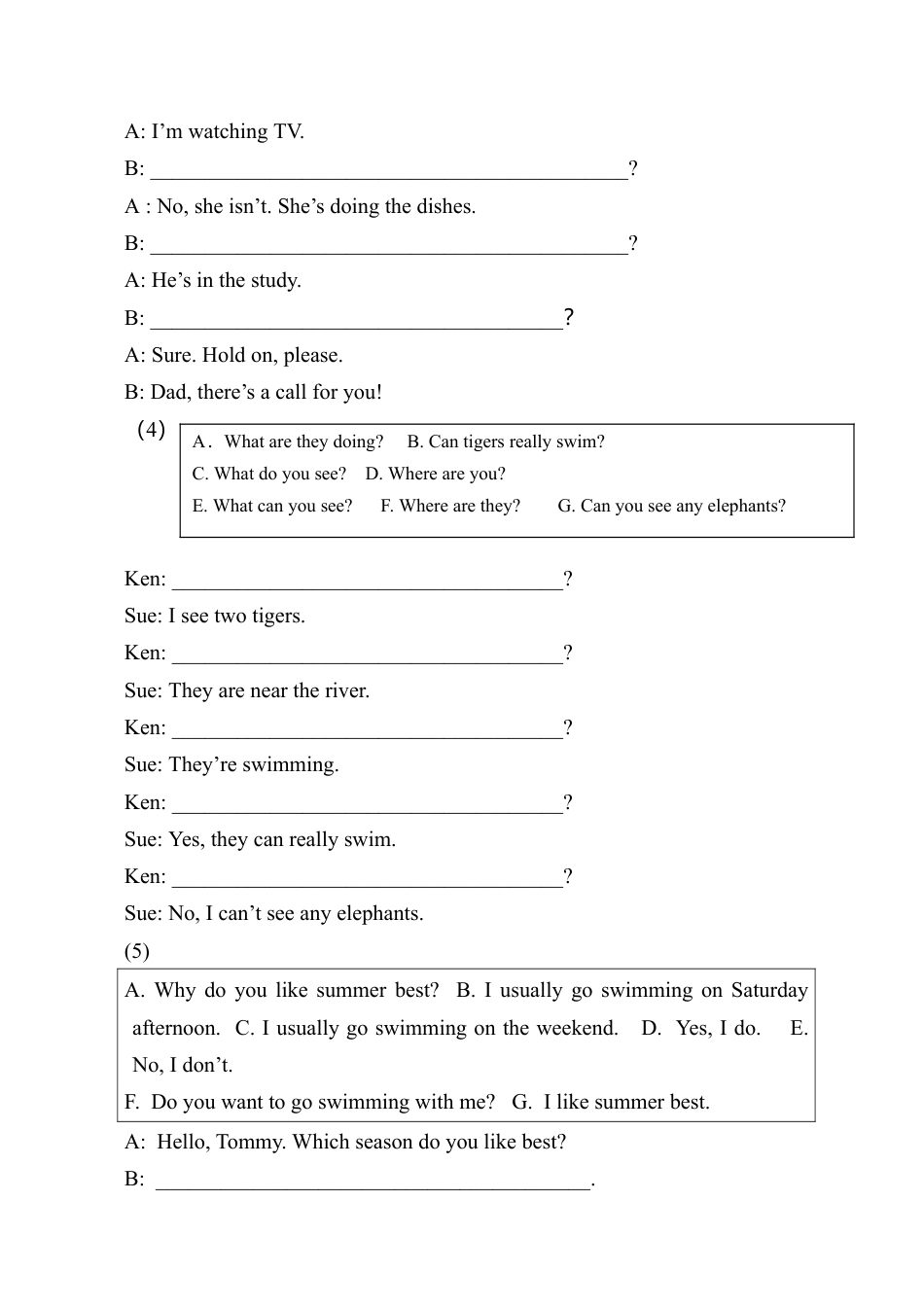 （人教新起点）五年级英语下册 专项练习.doc_第3页