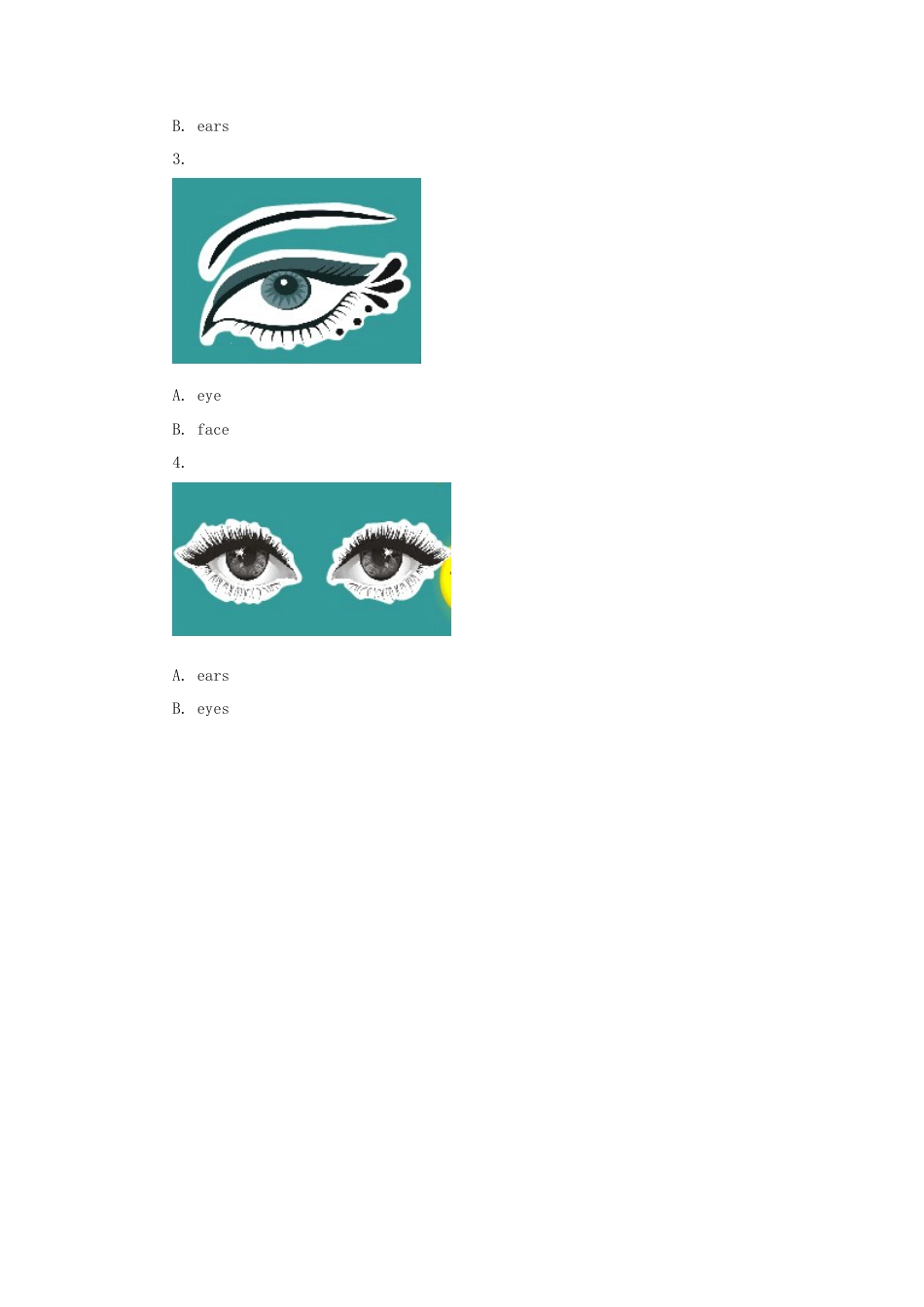 人教（新起点）一年级上册 Face习题2.doc_第2页