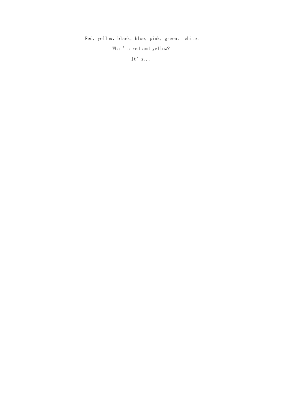 人教（新起点）一年级上册 unit 5 Colours教案第5课时.doc_第3页