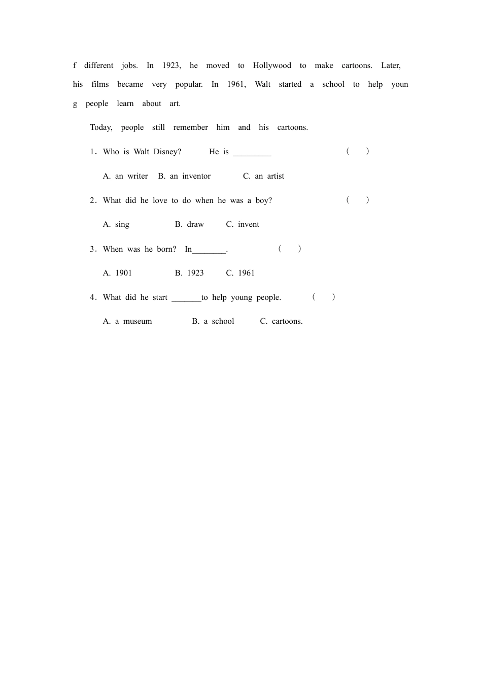 人教版新起点第六年级上册 Unit5 习题——第三课时.docx_第2页