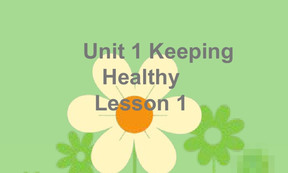 (人教新起点) 五年级英语下册Unit 1 Keeping Healthy Lesson 1 课件 2.ppt