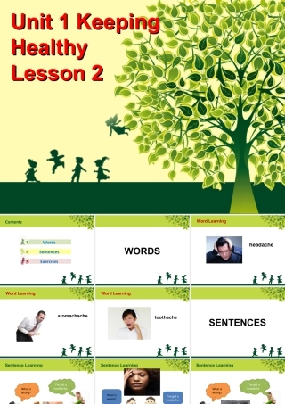 (人教新起点) 五年级英语下册Unit 1 Keeping Healthy Lesson 2 课件 3.ppt