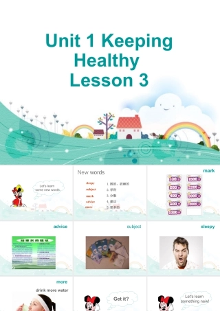 (人教新起点) 五年级英语下册Unit 1 Keeping Healthy Lesson 3 课件 1.ppt