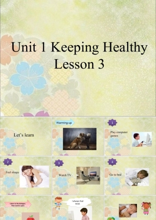 (人教新起点) 五年级英语下册Unit 1 Keeping Healthy Lesson 3 课件 3.ppt