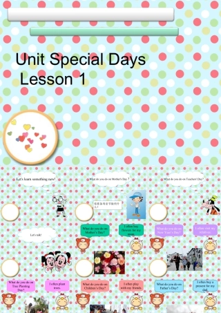 (人教新起点) 五年级英语下册Unit 2 Special Days Lesson 1 课件 2.ppt
