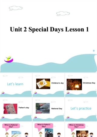 (人教新起点) 五年级英语下册Unit 2 Special Days Lesson 1 课件 3.ppt