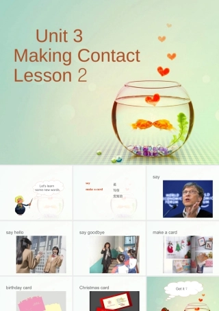 (人教新起点) 五年级英语下册Unit 3 Making Contact Lesson 2 课件 1.ppt