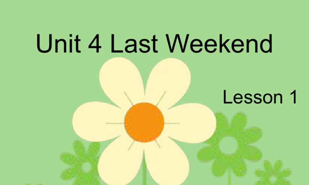 (人教新起点) 五年级英语下册Unit 4 Last Weekend Lesson 1 课件 2.ppt
