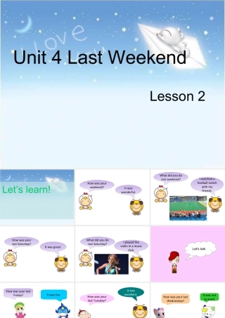 (人教新起点) 五年级英语下册Unit 4 Last Weekend Lesson 2 课件 2.ppt