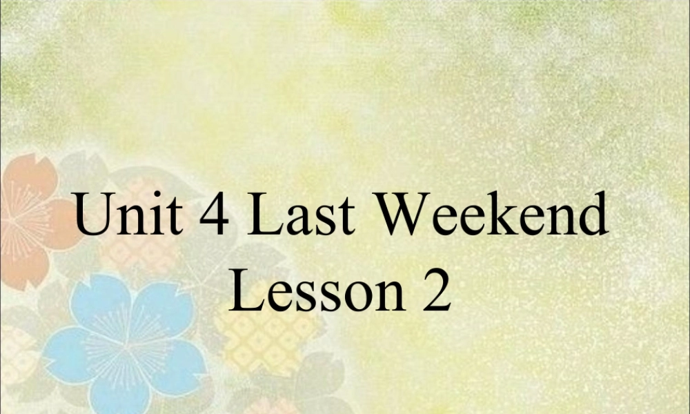 (人教新起点) 五年级英语下册Unit 4 Last Weekend Lesson 2 课件 3.ppt
